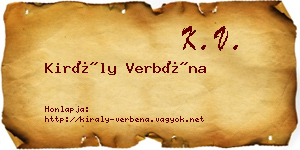 Király Verbéna névjegykártya